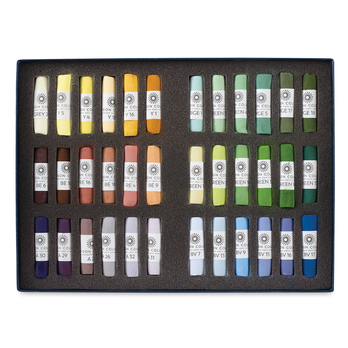 Unison Handmade Pastel Set - Landscape Colors, Set of 36, Full Stick (set contents)