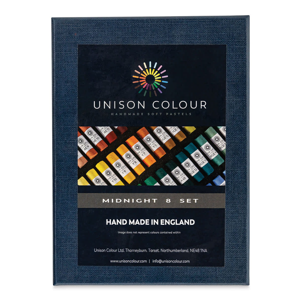 Unison Handmade Pastel Set - Midnight Colors, Set of 8, Full Stick front of package