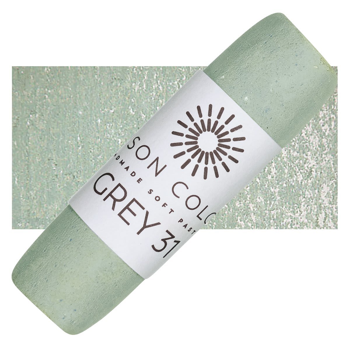 Unison Handmade Pastel - Grey 31, swatch and pastel
