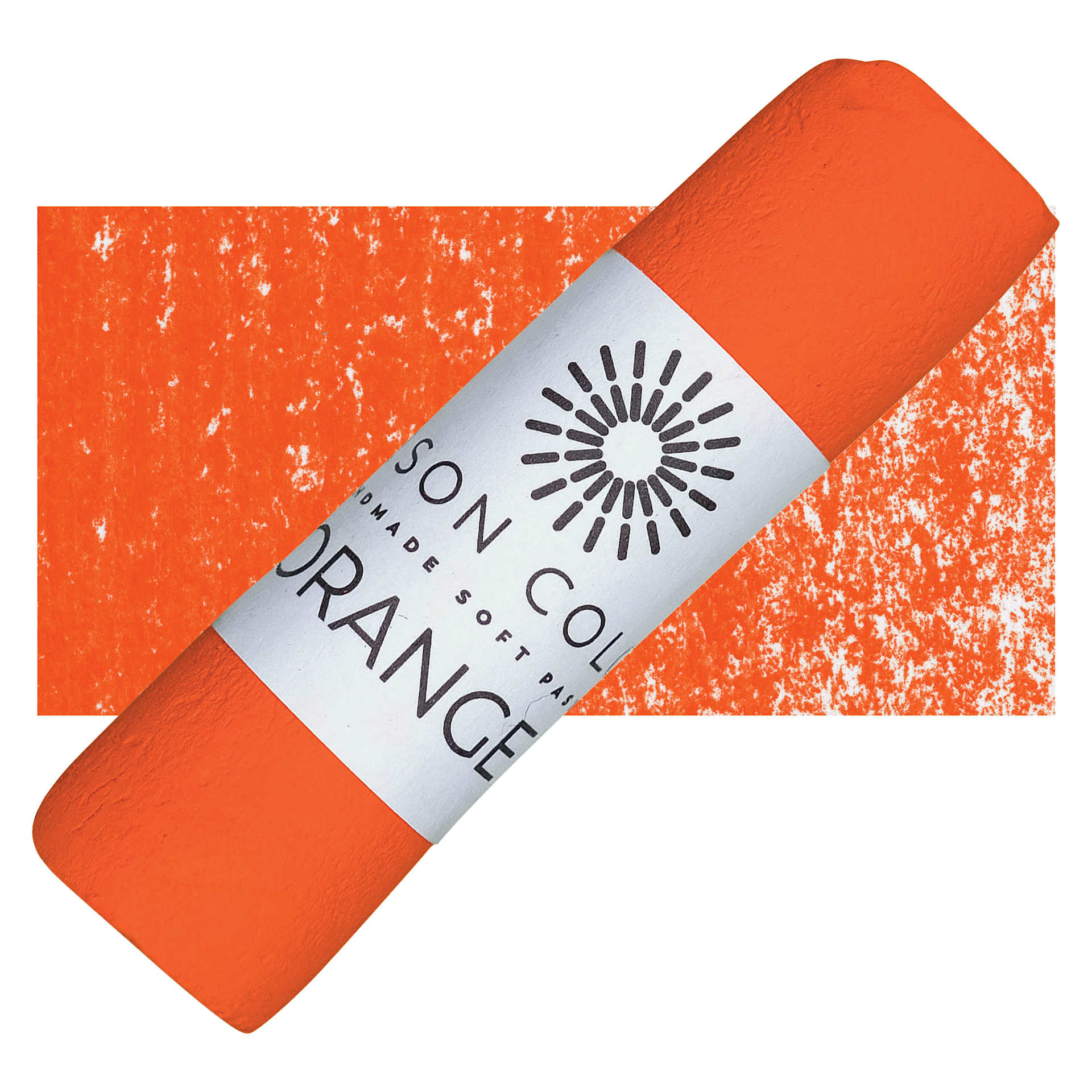 Unison Handmade Pastel - Orange 1 pastel and swatch