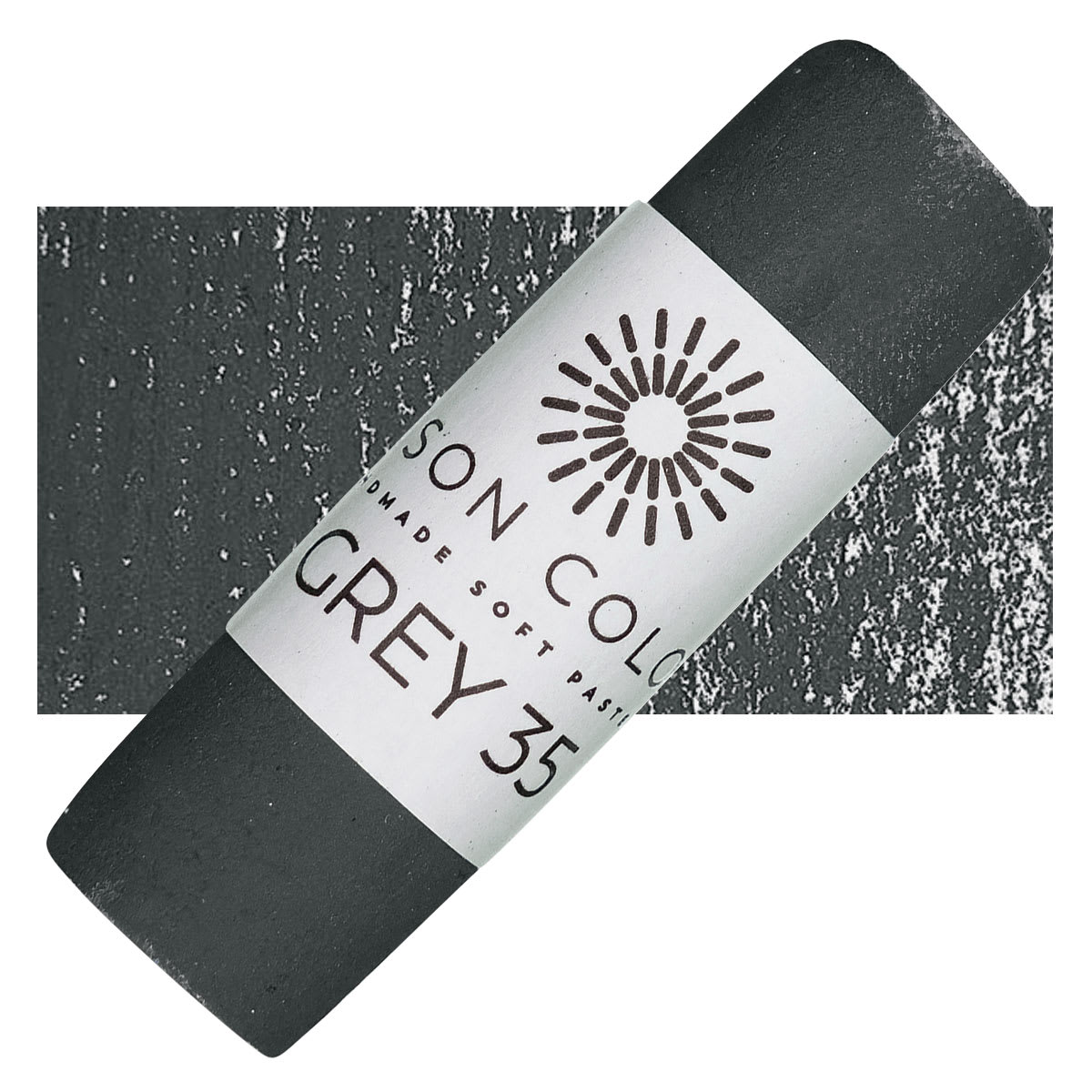 Unison Handmade Pastel - Gray 35 pastel and swatch