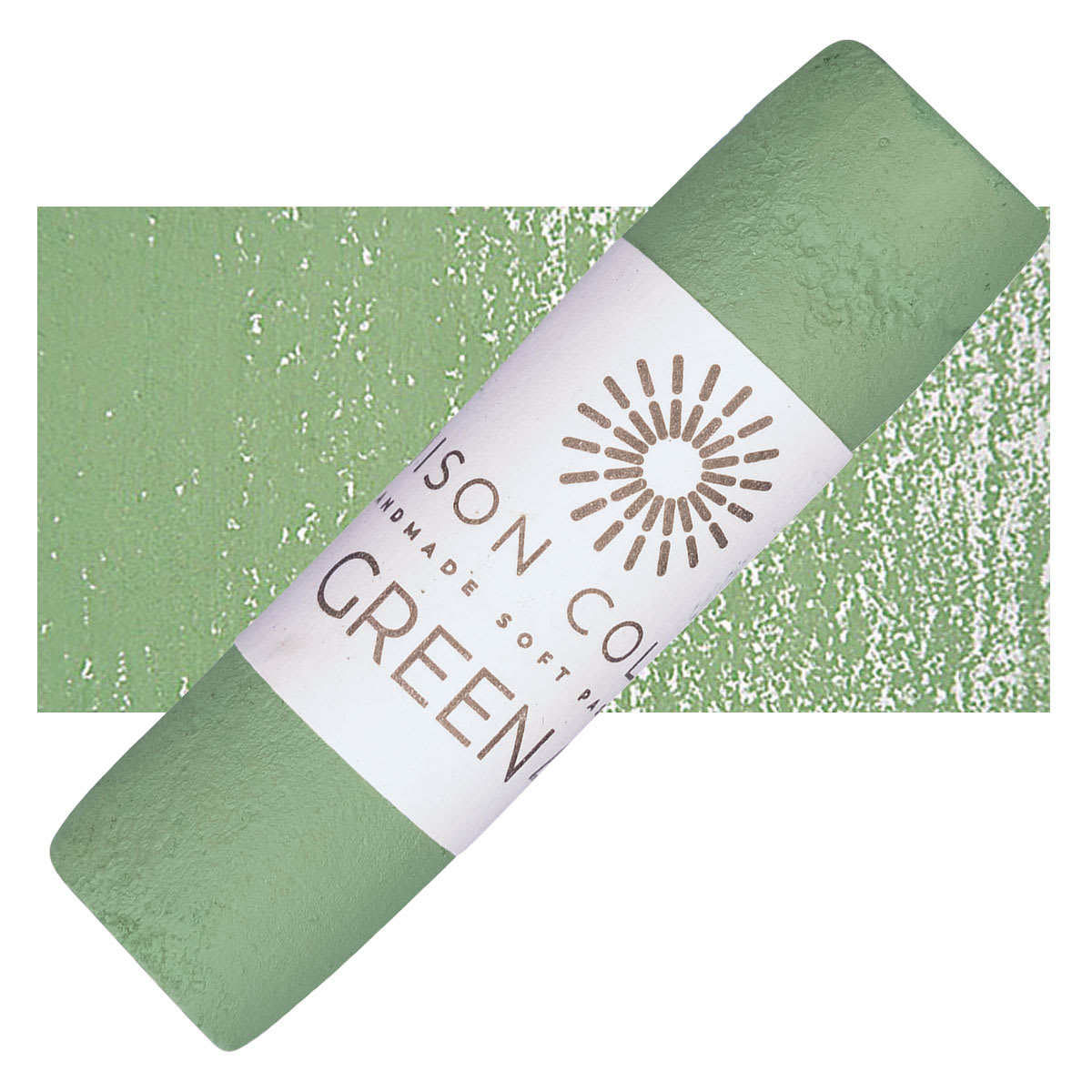 Unison Handmade Pastel - Green 4 pastel and swatch