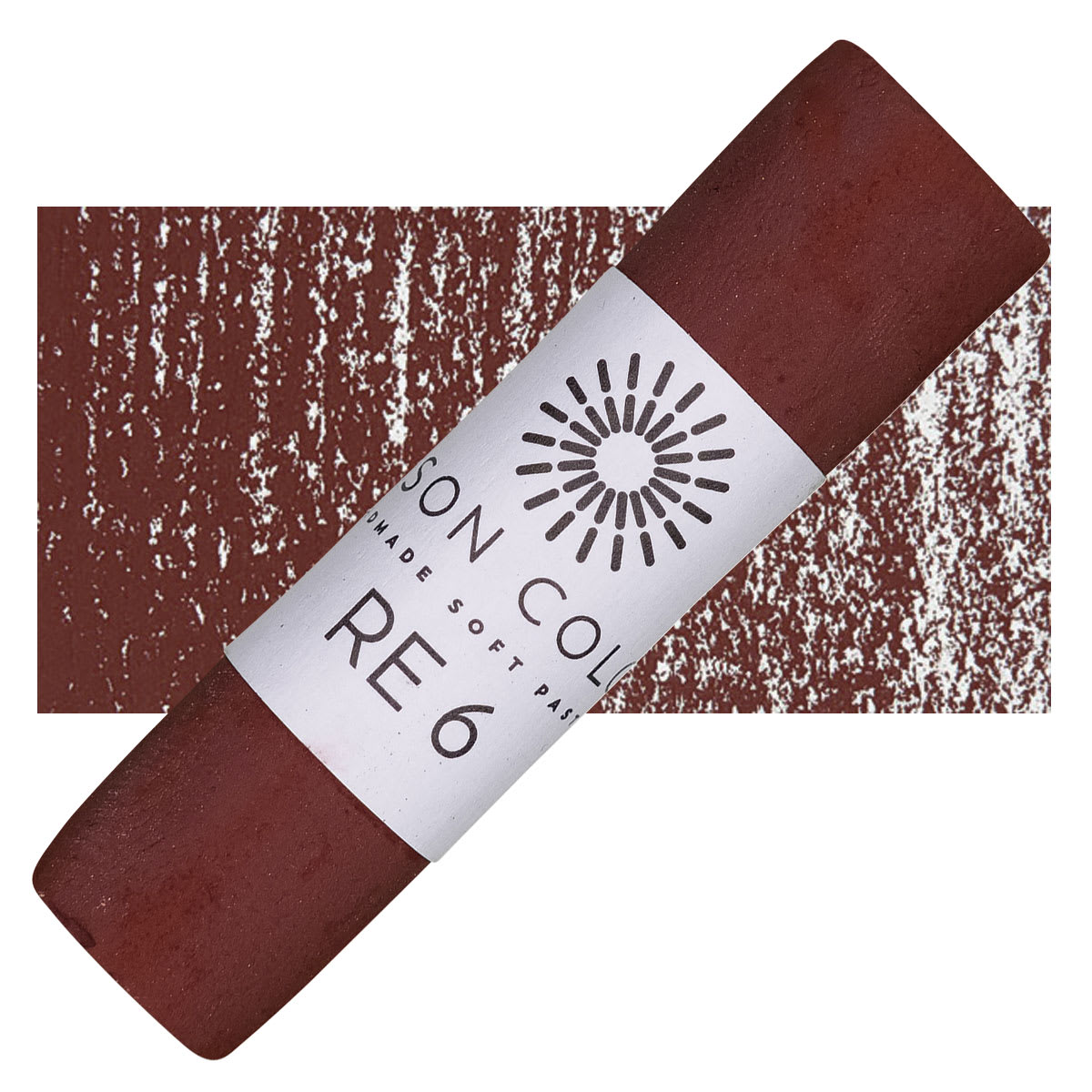 Unison Handmade Pastel - Red Earth 6 pastel and swatch