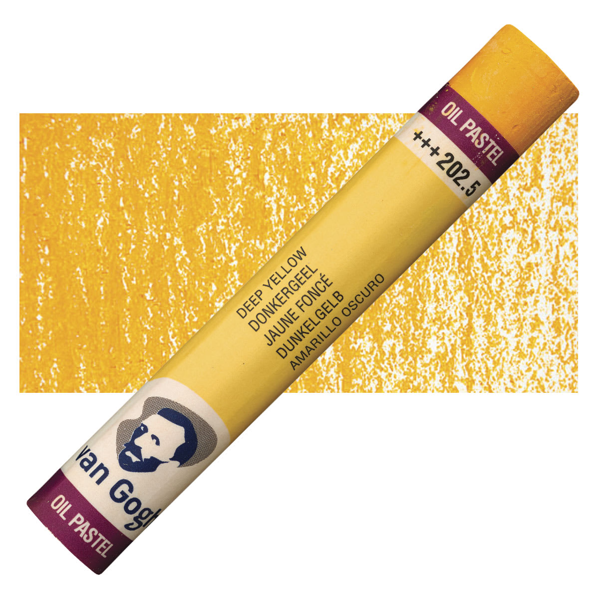 Van Gogh Oil Pastel - Deep Yellow 202.5 oil pastel and swatch