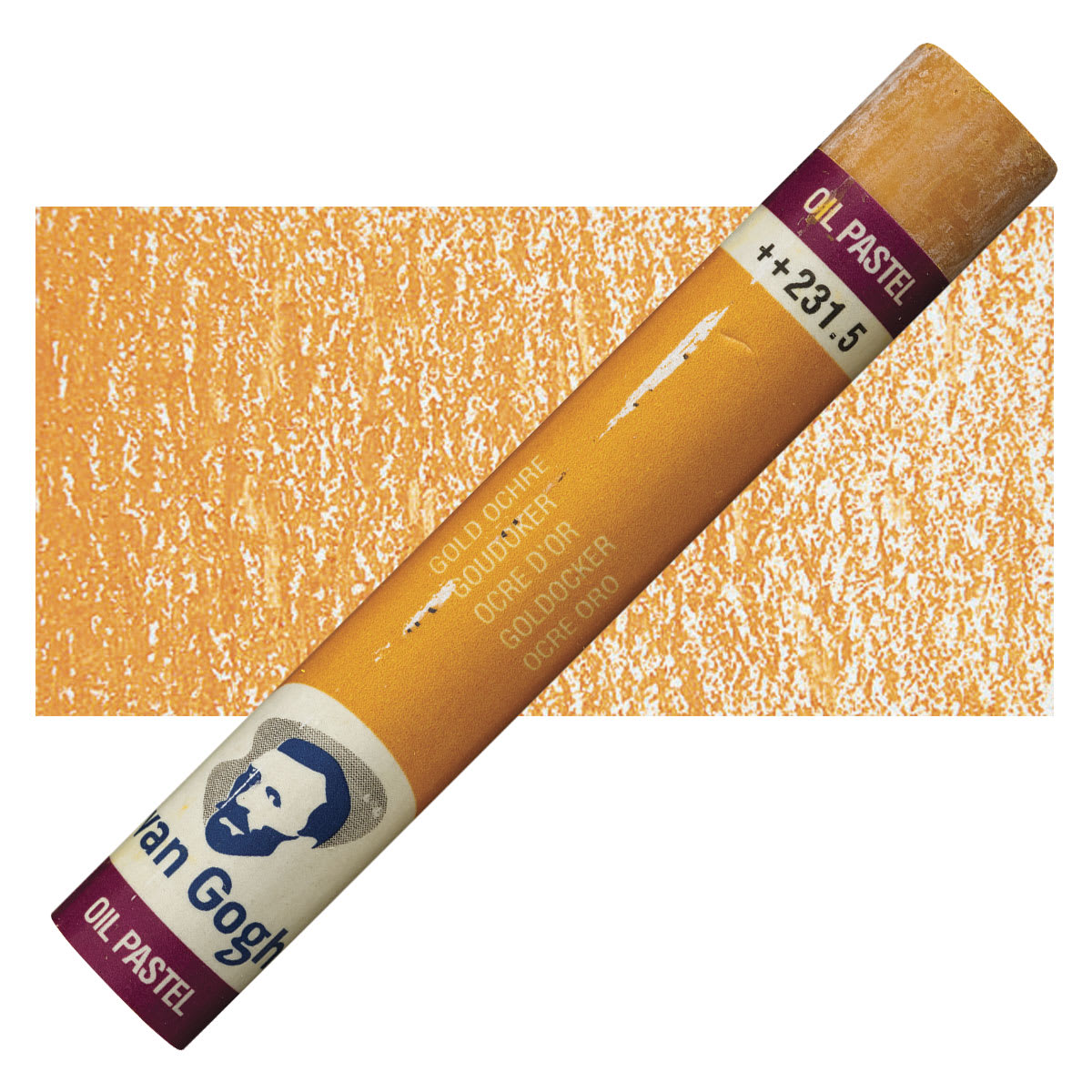 Van Gogh Oil Pastel - Gold Ochre 231.5 oil pastel and swatch