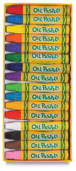 Crayola Oil Pastels - Assorted Colors, Set of 16. Inside of package.