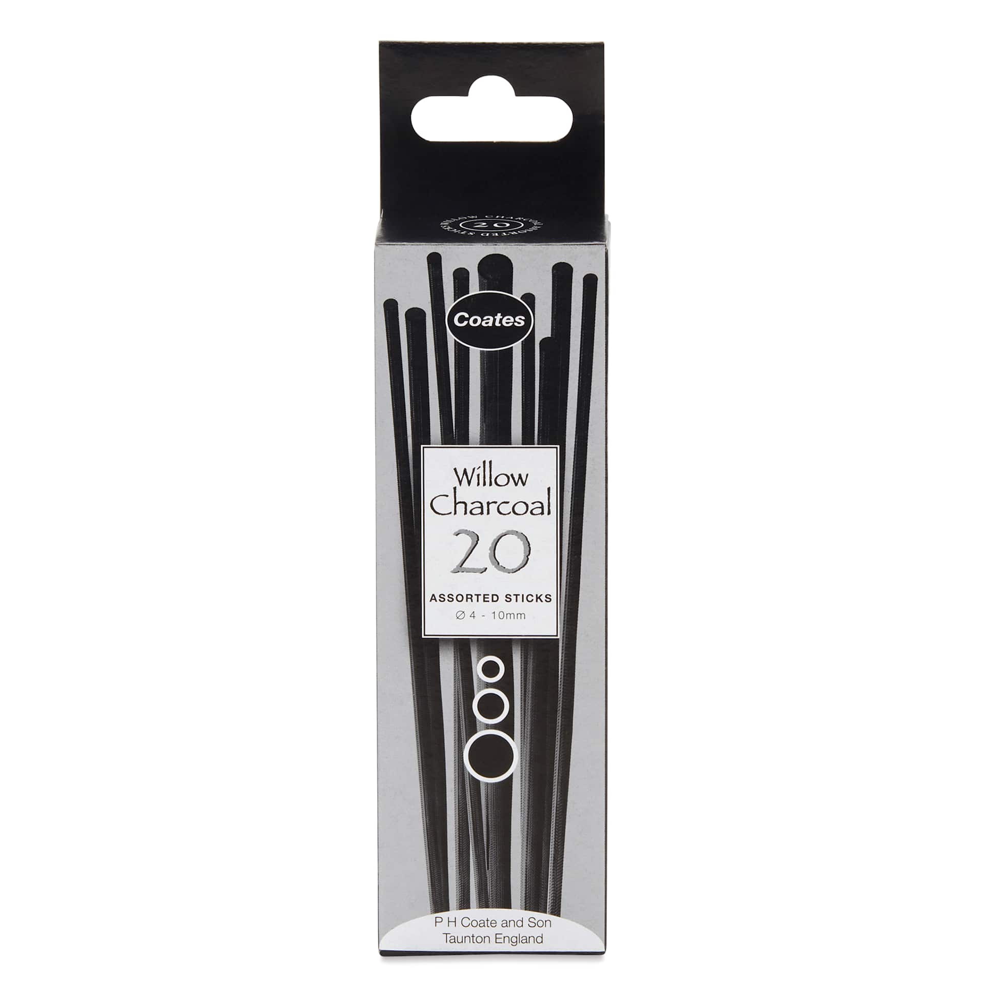 Coates Premium Artist's Willow Charcoal - Assorted, Box of 20