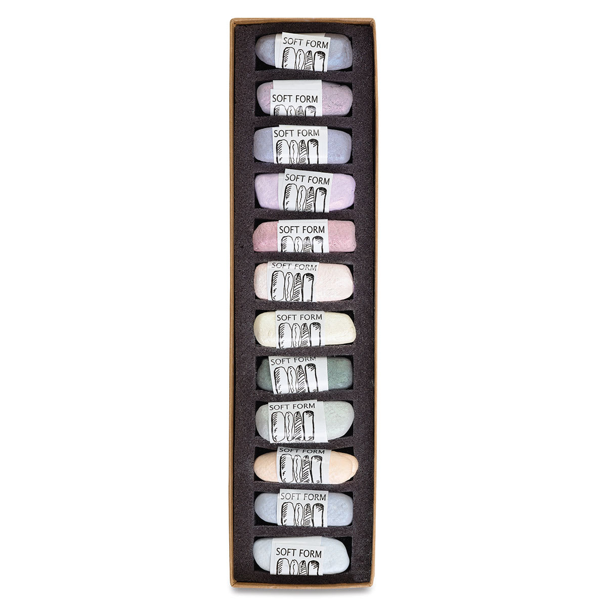 Iridescent, Set of 12  Pastels in Tray