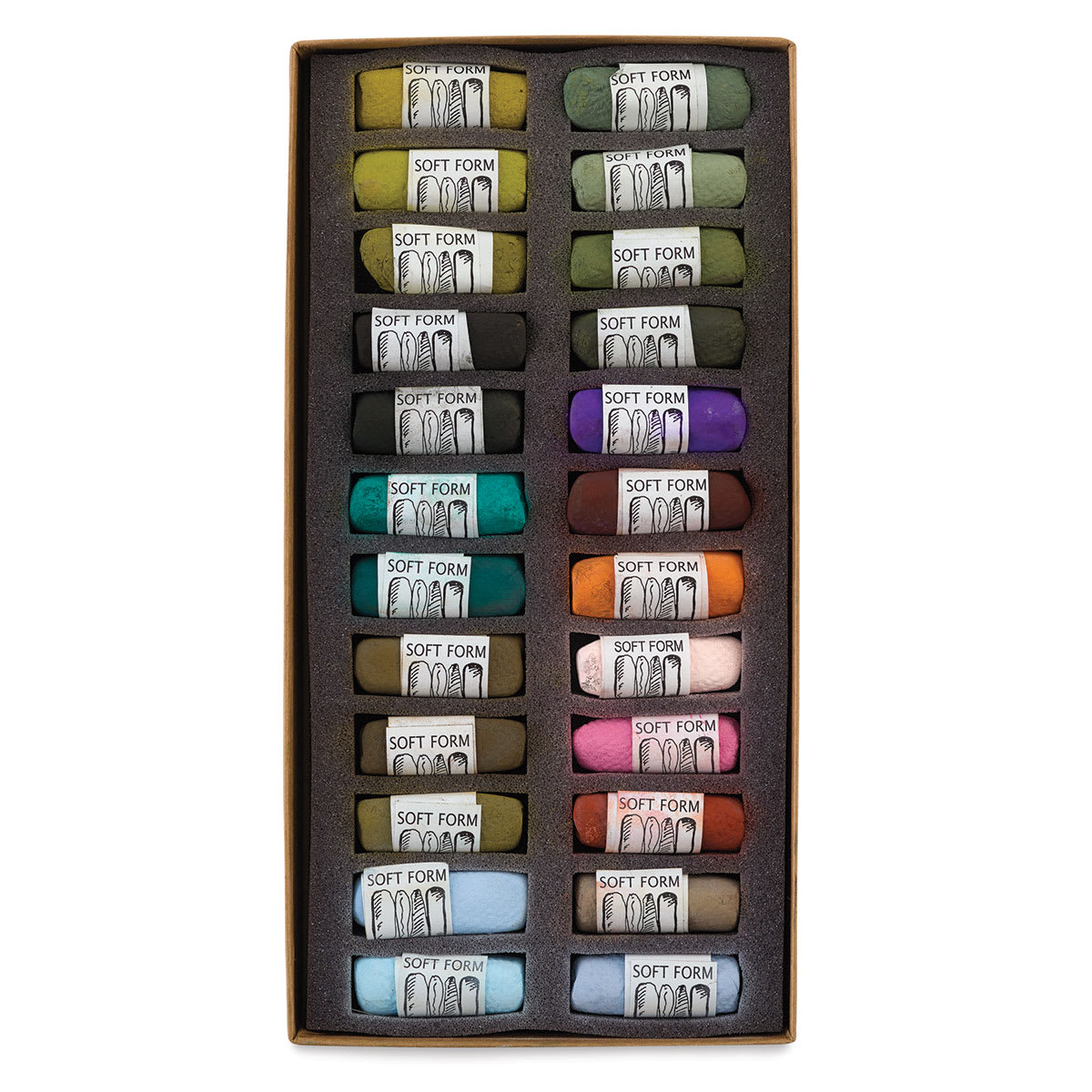 Landscape B, Set of 24  Pastels in Tray
