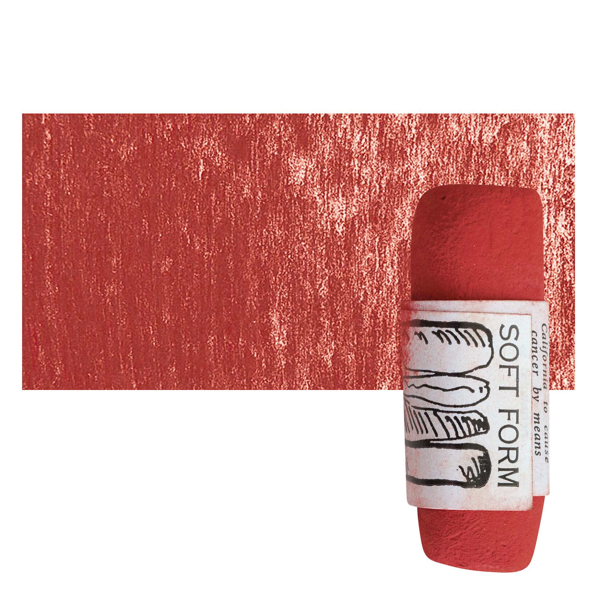 Townsend Artists' Soft Form Pastel - Naphthol Red Light 036D pastel and swatch