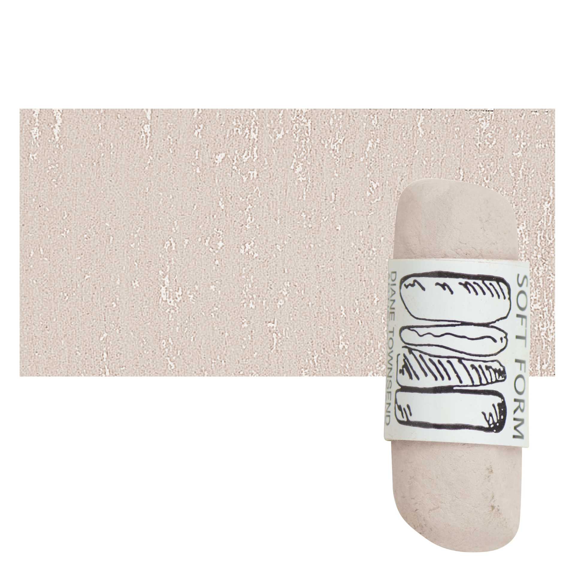 Townsend Artists' Soft Form Pastel - Pink 107D pastel and swatch