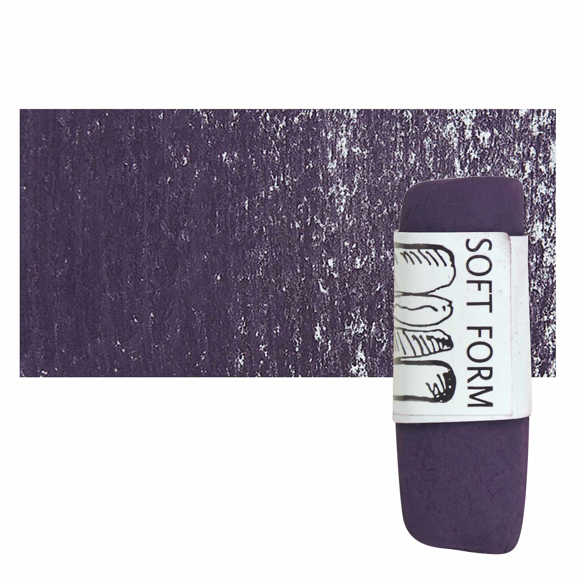 Townsend Artists' Soft Form Pastel - Dark Purple (Light) pastel and swatch
