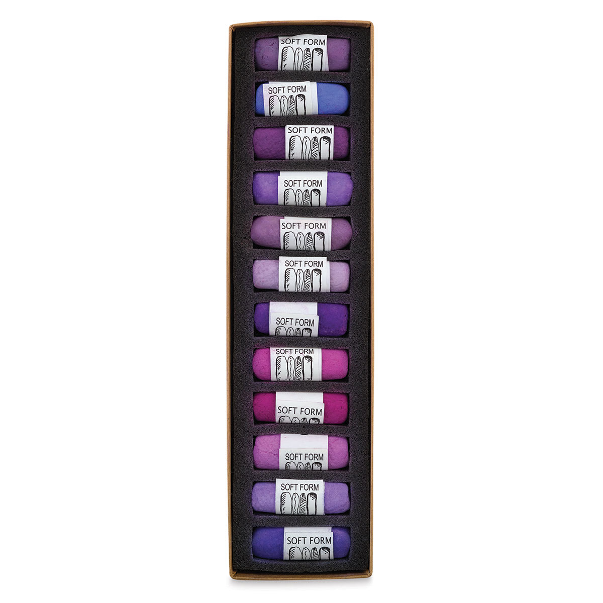 Purple/Violet, Set of 12 Pastels in Tray