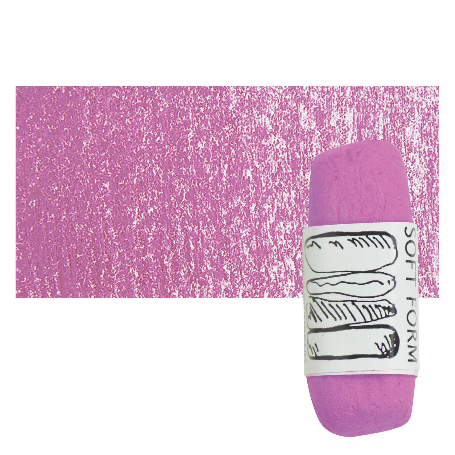 Townsend Artists' Soft Form Pastel - Quinacridone Magenta (Light) pastel and swatch