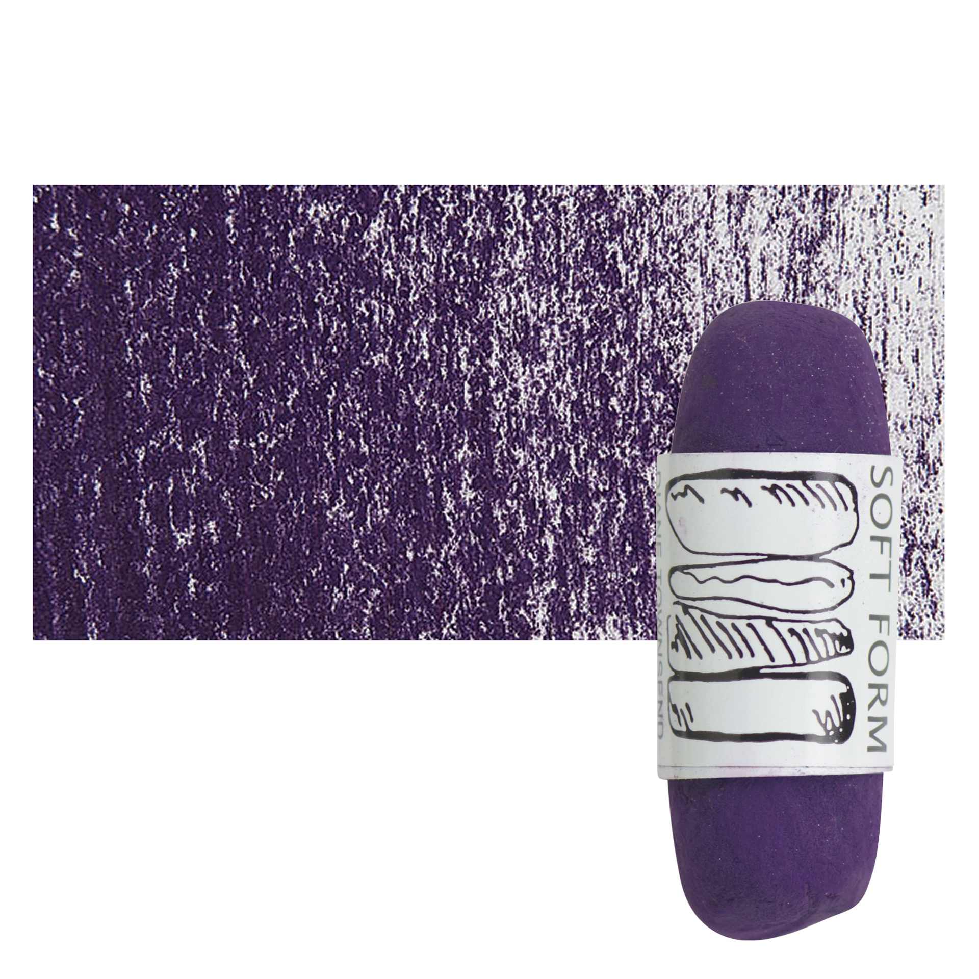 Townsend Artists' Soft Form Pastel - Quinacridone Violet (Dark) pastel and swatch