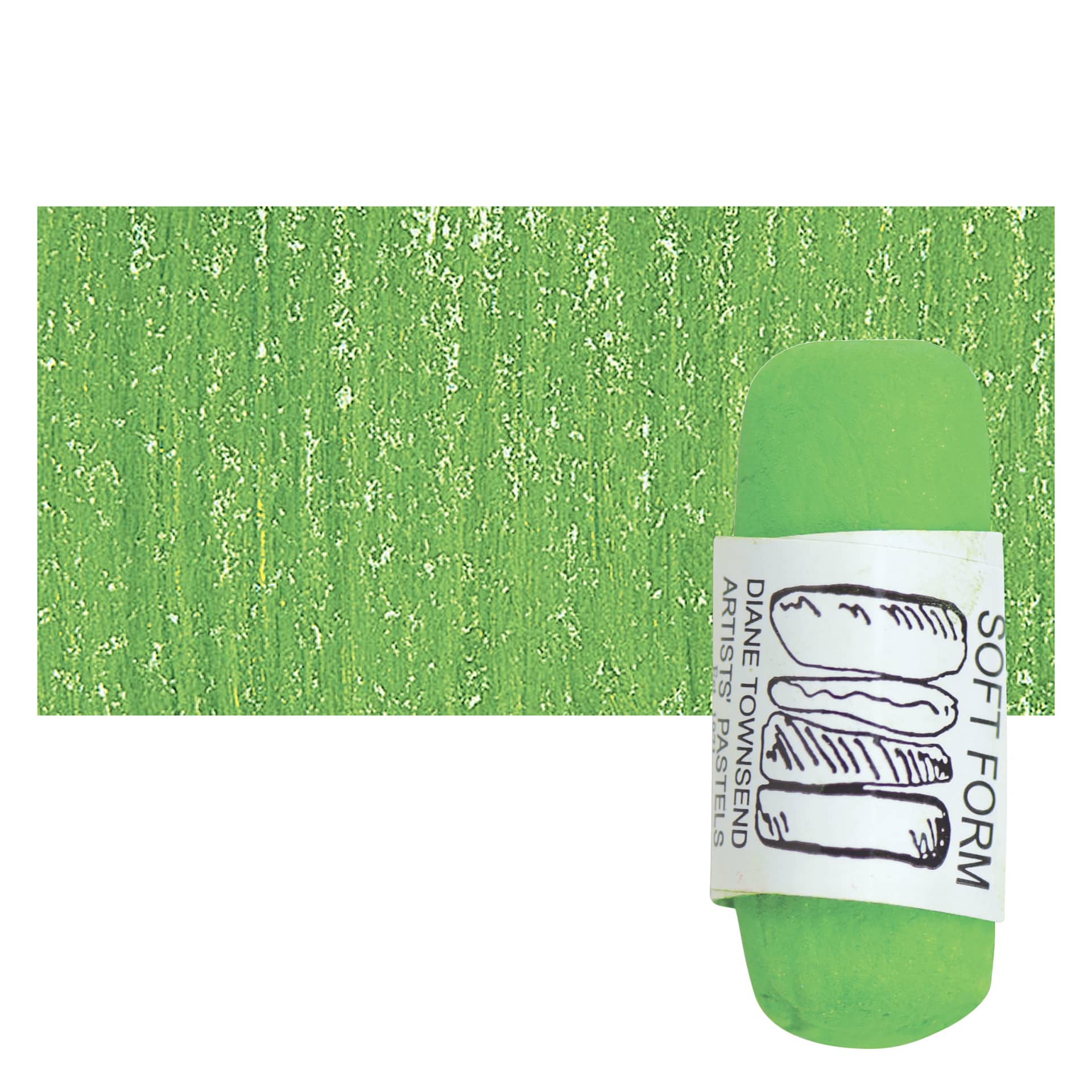 Townsend Artists' Soft Form Pastel - Permanent Green Deep 028 and swatch