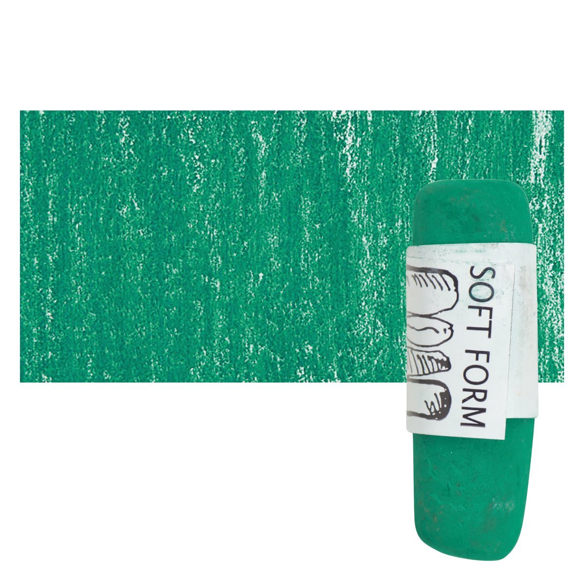 Townsend Artists' Soft Form Pastel - Phthalo Green 029 pastel and swatch