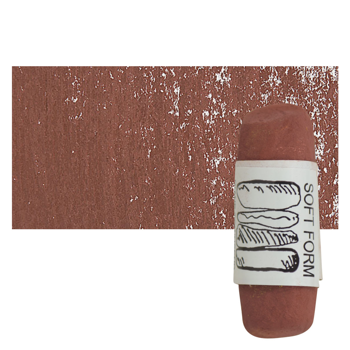 Townsend Artists' Soft Form Pastel - Cadmium Dark pastel and swatch