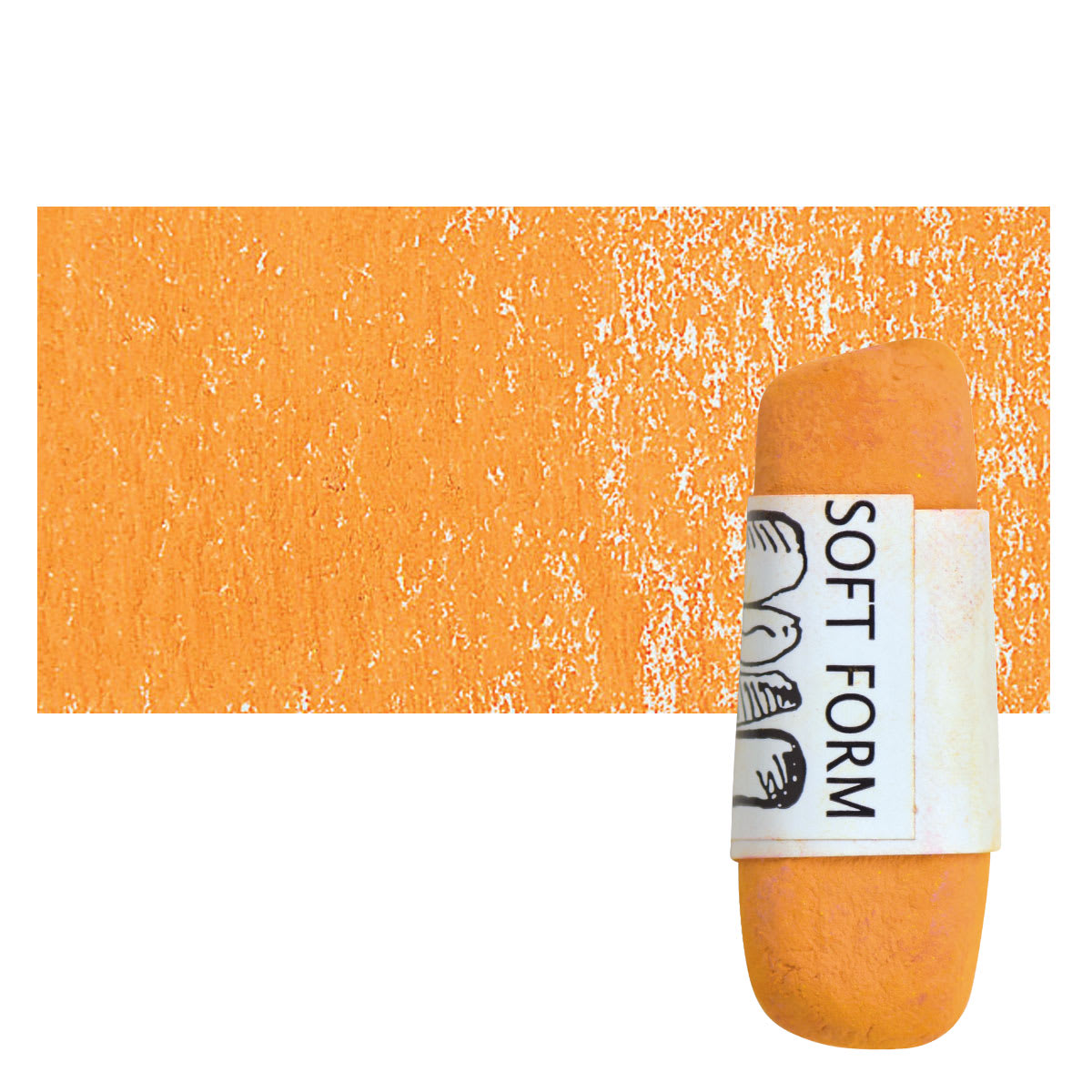 Townsend Artists' Soft Form Pastel - Cadmium Red Orange pastel and swatch