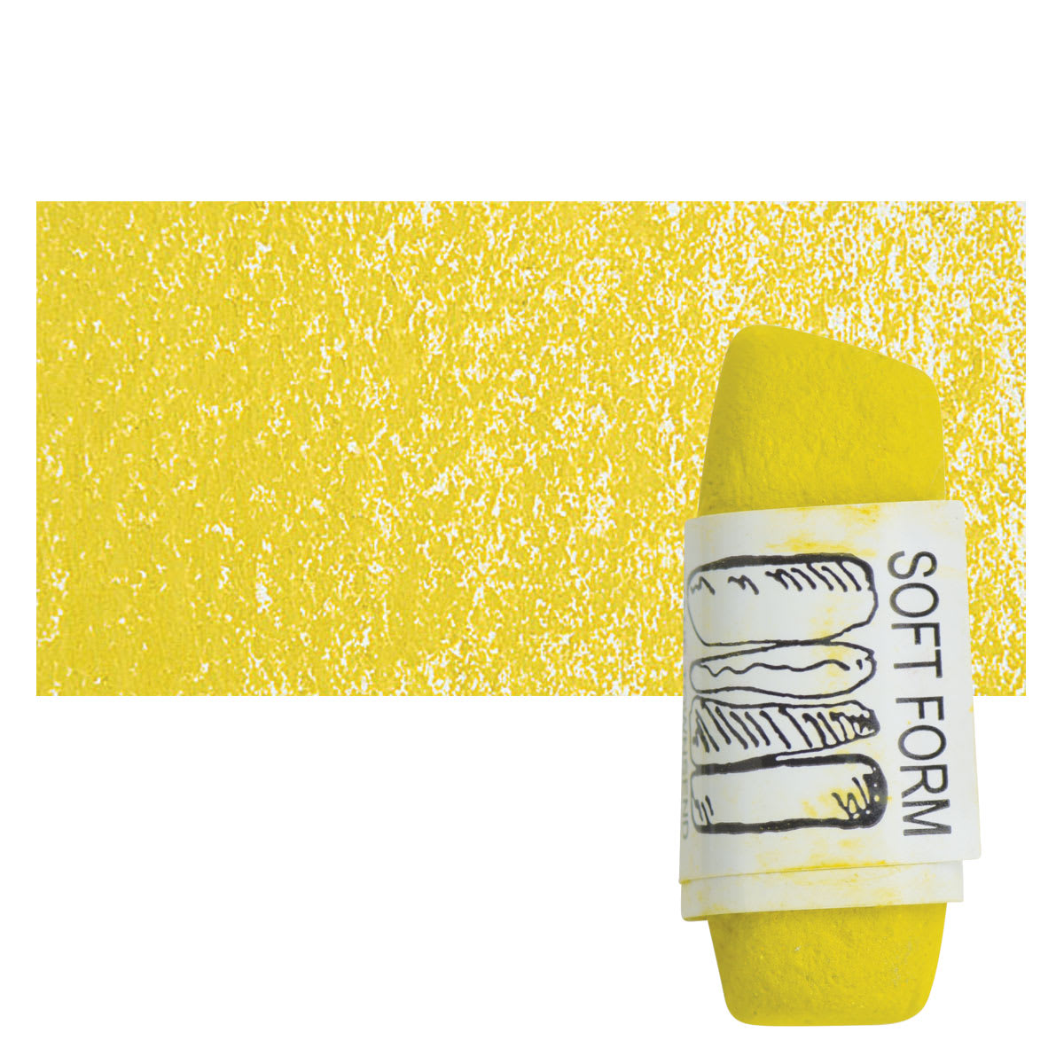 Townsend Artists' Soft Form Pastel - Chartreuse Dark pastel and swatch