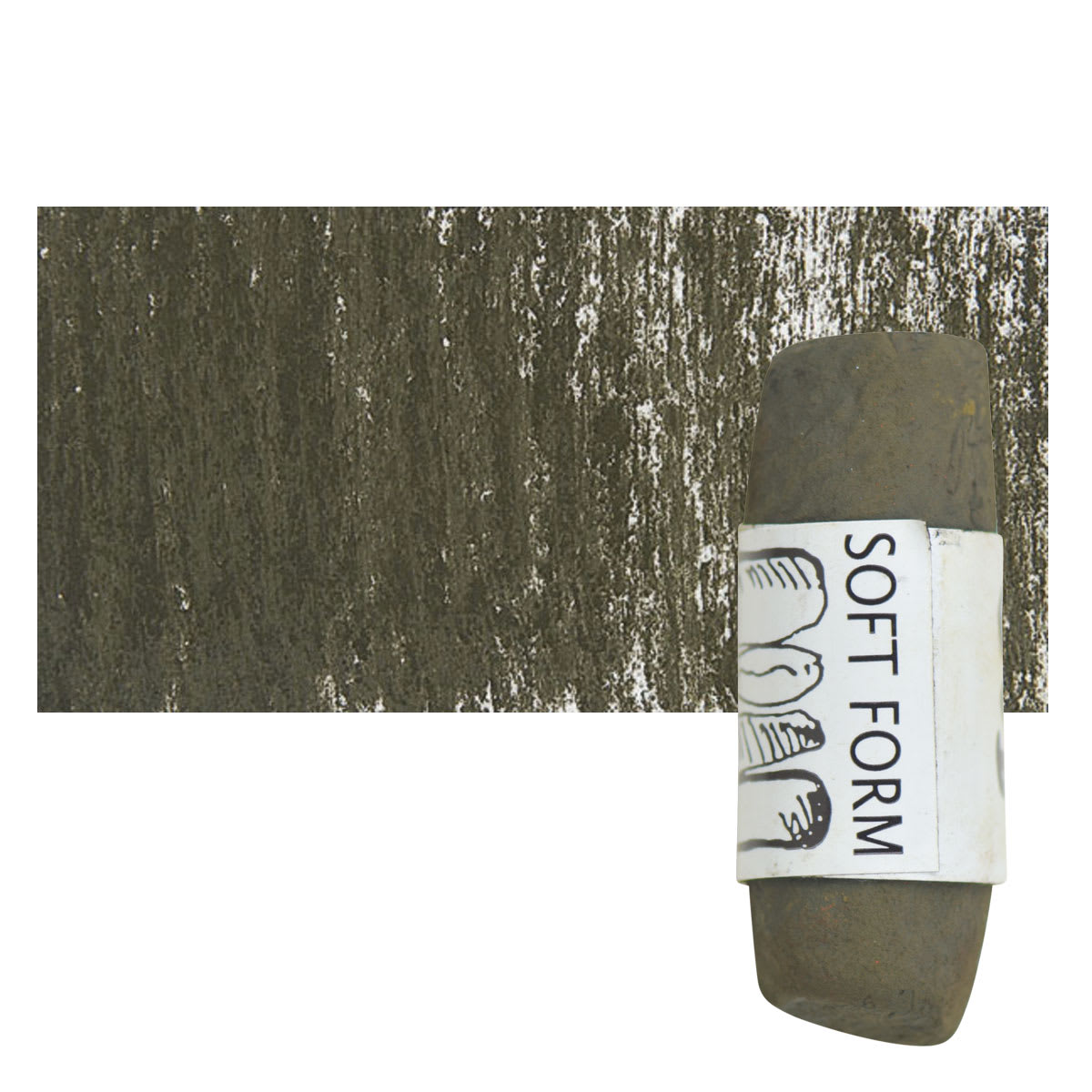 Townsend Artists' Soft Form Pastel - Dark Mustard (Dark) pastel and swatch