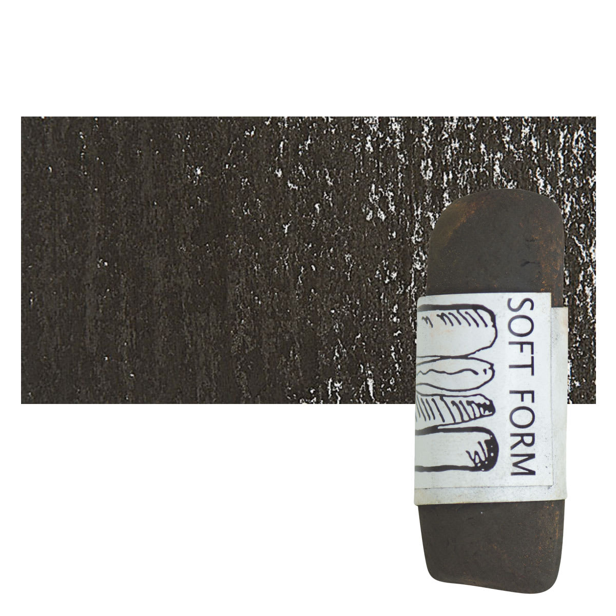 Townsend Artists' Soft Form Pastel - Dark Olive 058 pastel and swatch