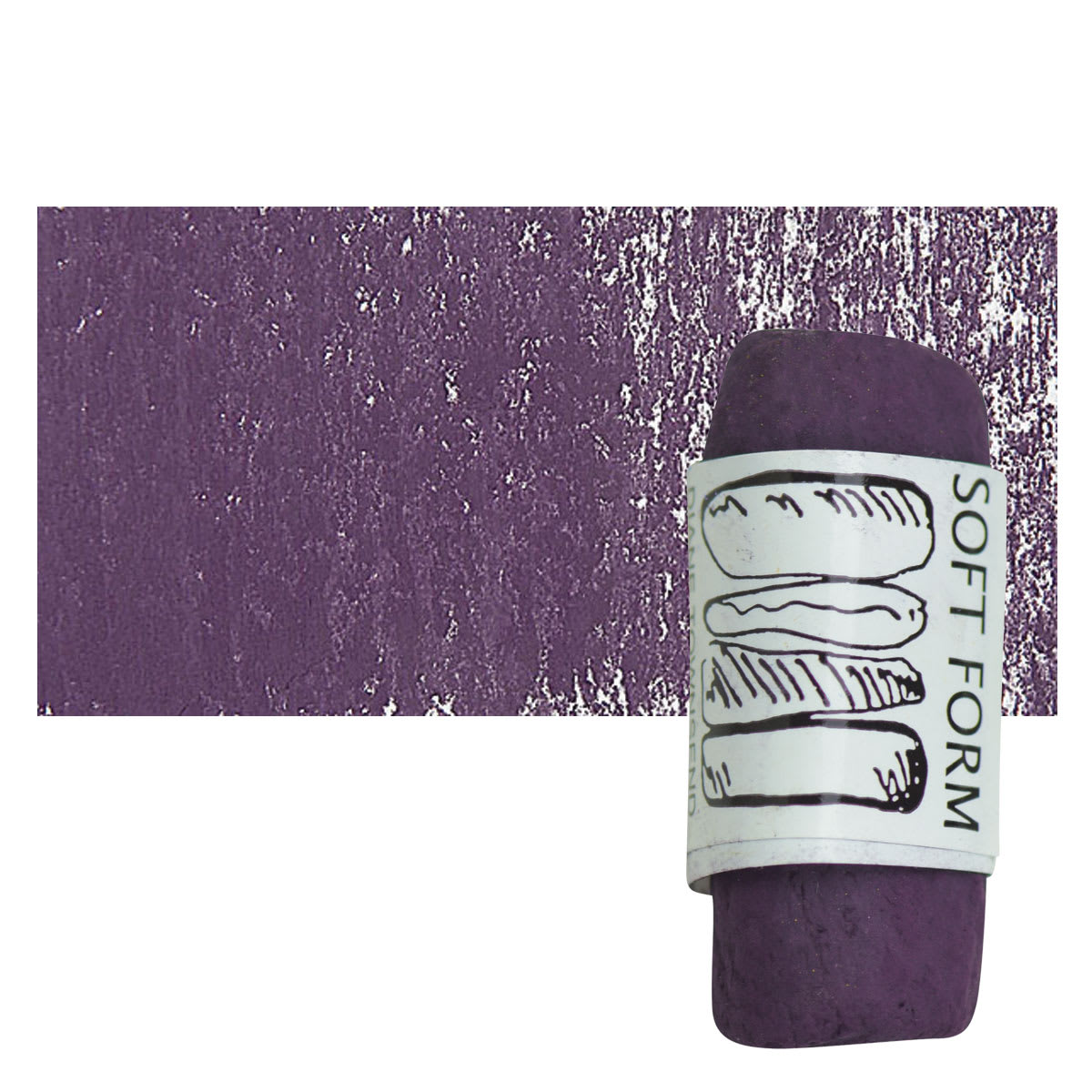 Townsend Artists' Soft Form Pastel - Dark Purple 057 pastel and swatch