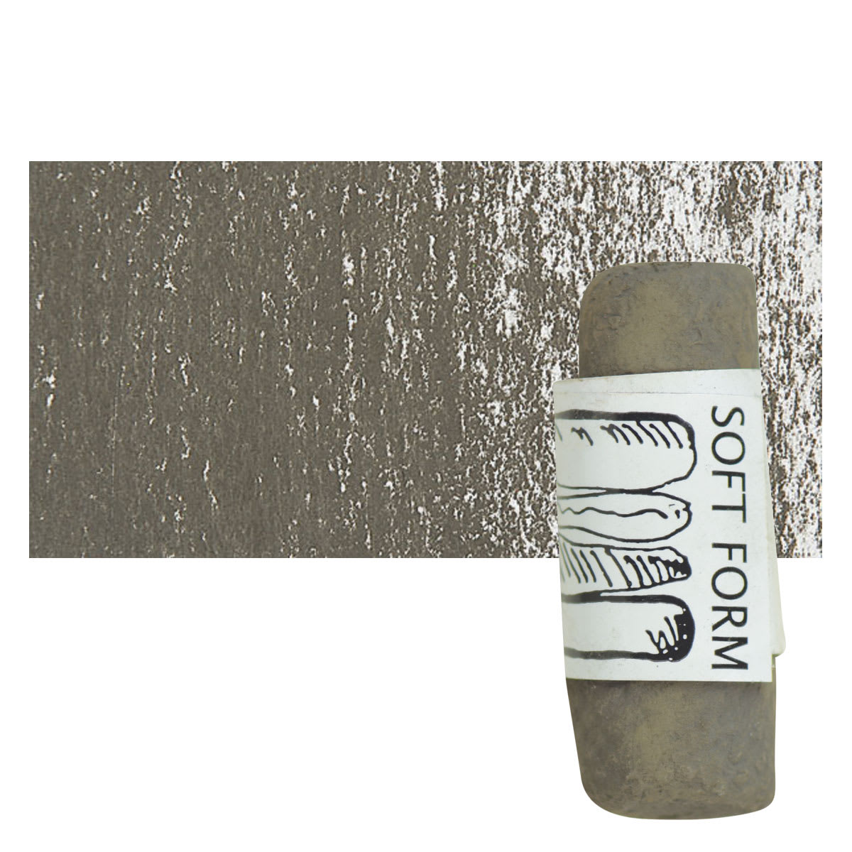 Townsend Artists' Soft Form Pastel - Dark Umber (Light) pastel and swatch