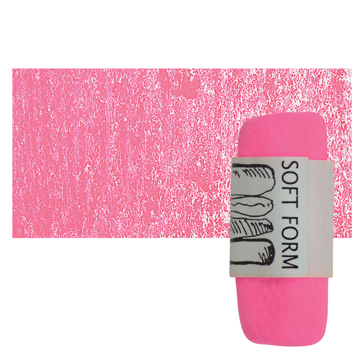 Townsend Artists' Soft Form Pastel - Fluorescent Red pastel and swatch