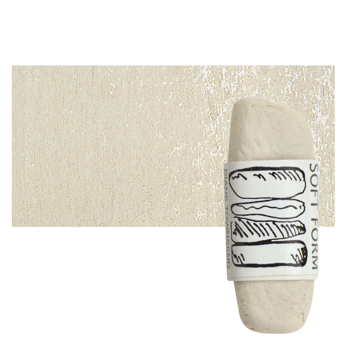 Townsend Artists' Soft Form Pastel - Gray Ochre (Light) pastel and swatch