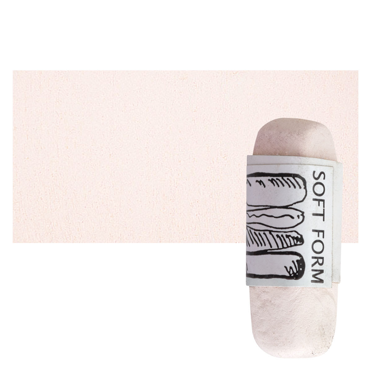 Townsend Artists' Soft Form Pastel - Pink 107L pastel and swatch