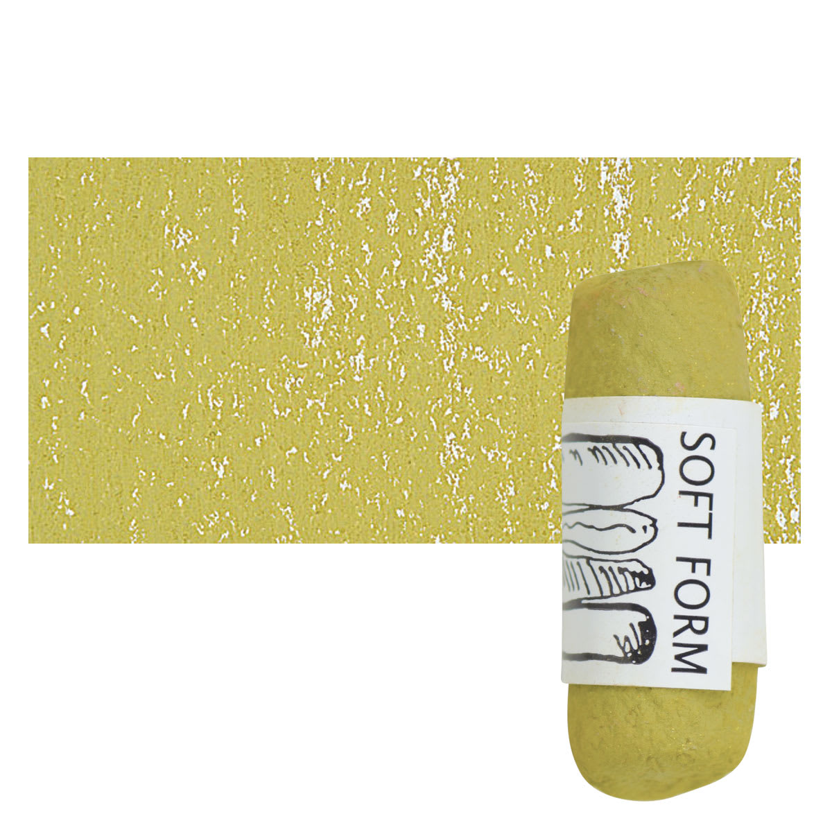 Townsend Artists' Soft Form Pastel - Mars Green 117L pastel and swatch