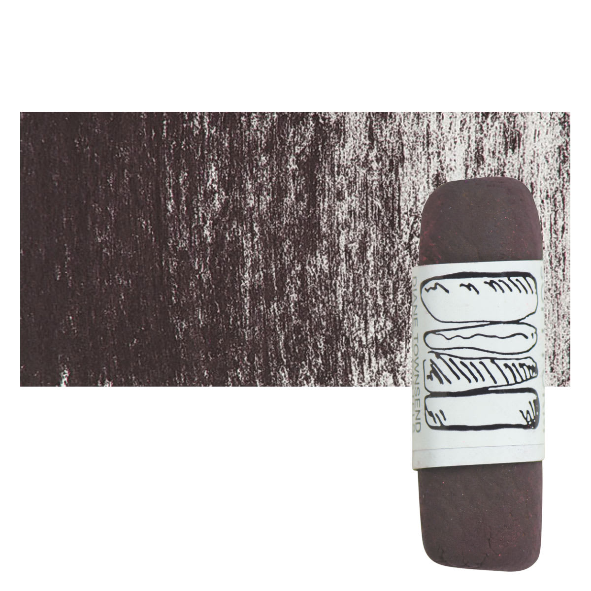 Townsend Artists' Soft Form Pastel - Naphthol Red Brown (Light) pastel and swatch