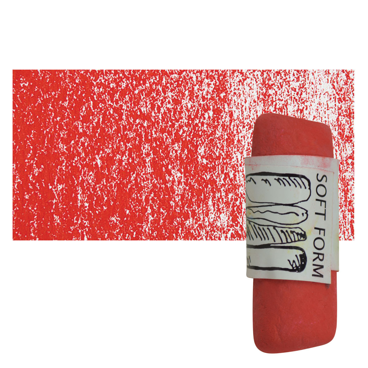Townsend Artists' Soft Form Pastel - Naphthol Red Light 036 pastel and swatch