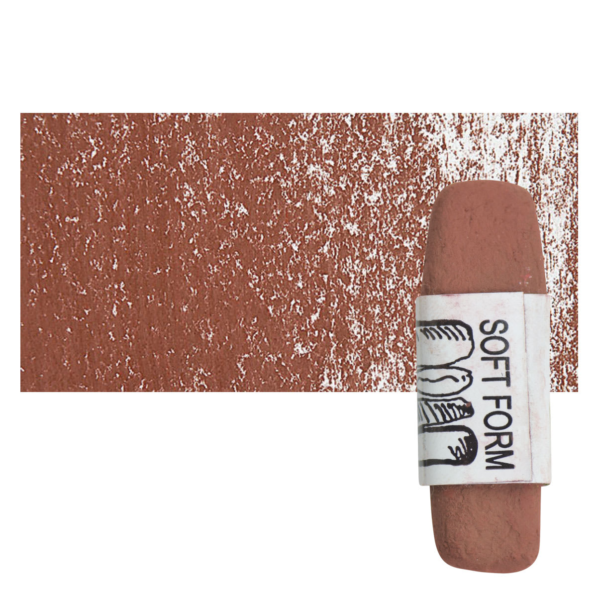 Townsend Artists' Soft Form Pastel - Naphthol Red Orange (Dark) pastel and swatch