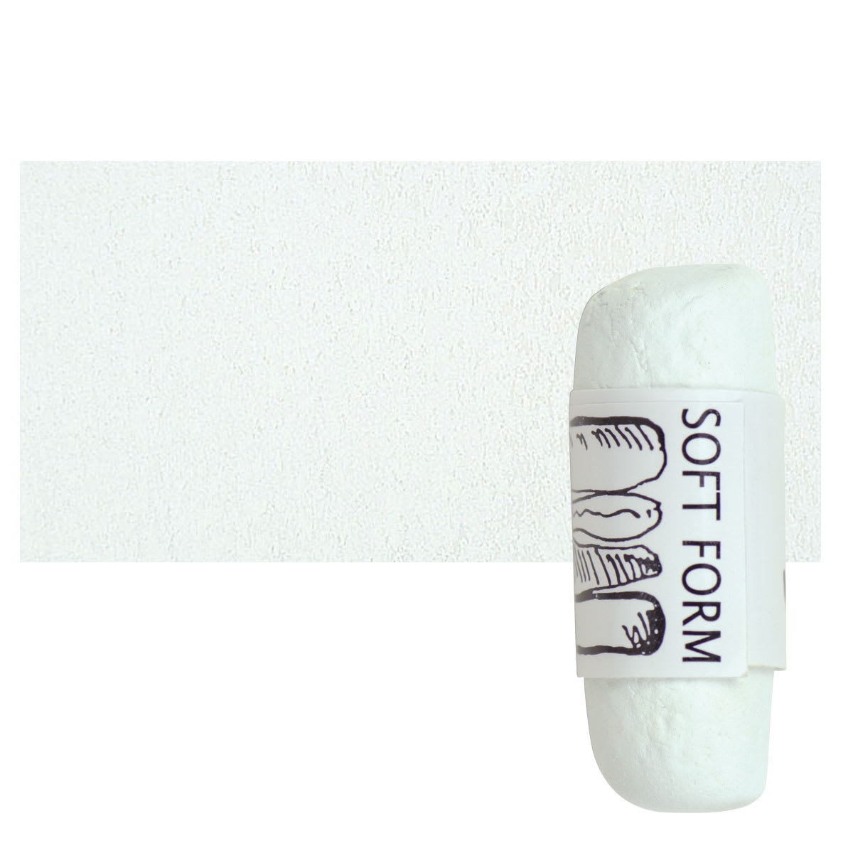 Townsend Artists' Soft Form Pastel - Off White Green (Dark) pastel and swatch