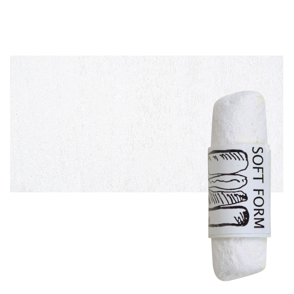 Townsend Artists' Soft Form Pastel - Off White Pink (Light) pastel and swatch
