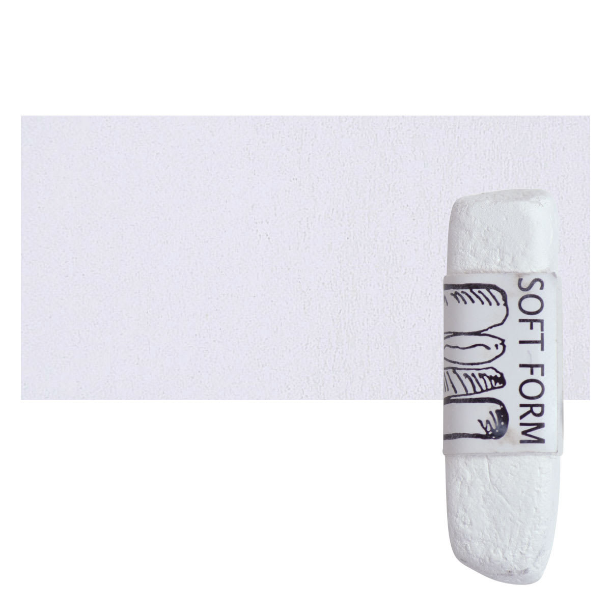 Townsend Artists' Soft Form Pastel - Off White Violet (Light) pastel and swatch