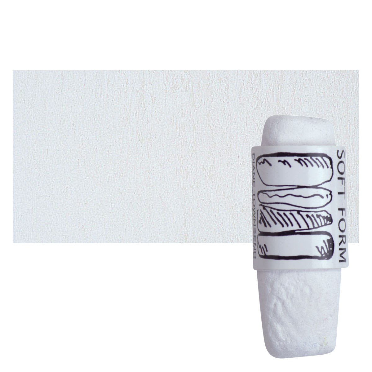 Townsend Artists' Soft Form Pastel - Off White Violet pastel and swatch