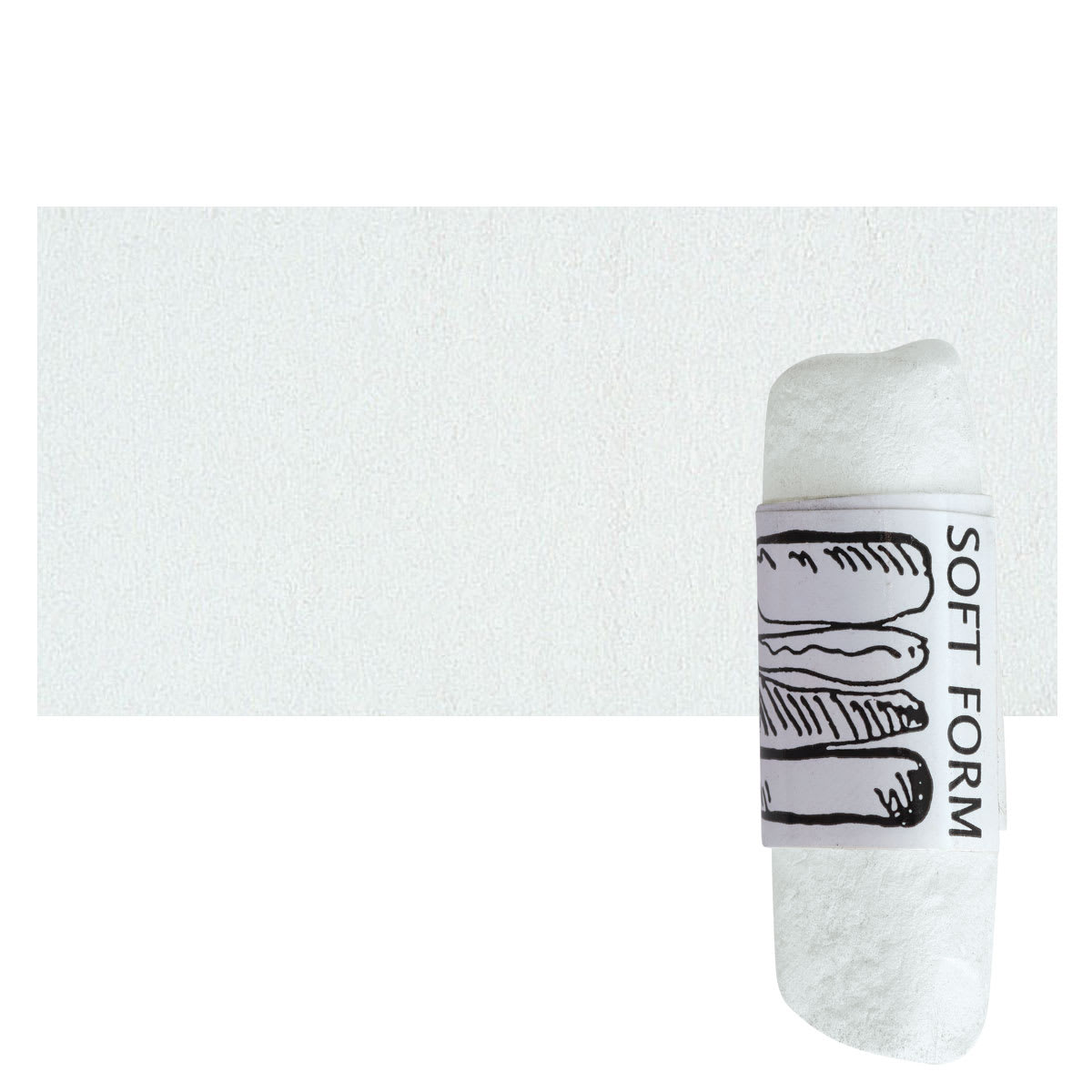 Townsend Artists' Soft Form Pastel - Off White Yellow pastel and swatch