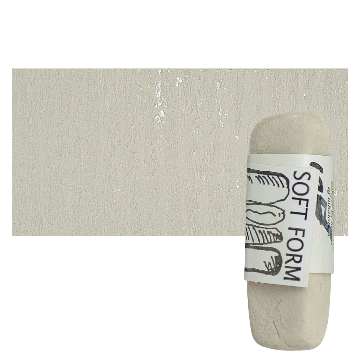 Townsend Artists' Soft Form Pastel - Orange Gray pastel and swatch