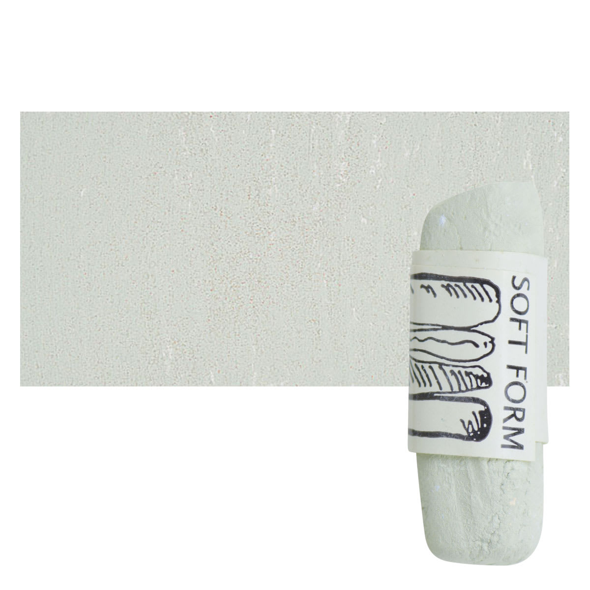 Townsend Artists' Soft Form Pastel - Pale Green (Light) pastel and swatch