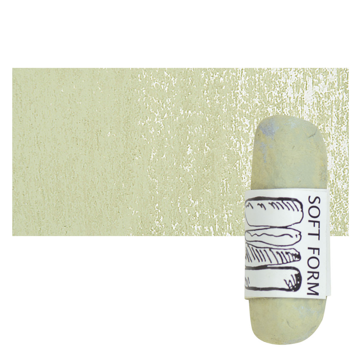Townsend Artists' Soft Form Pastel - Pale Green 090S pastel and swatch