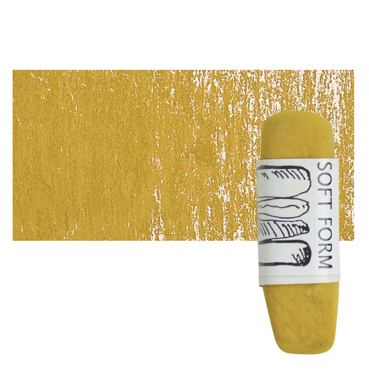 Townsend Artists' Soft Form Pastel - Pale Ochre (Dark) pastel and swatch
