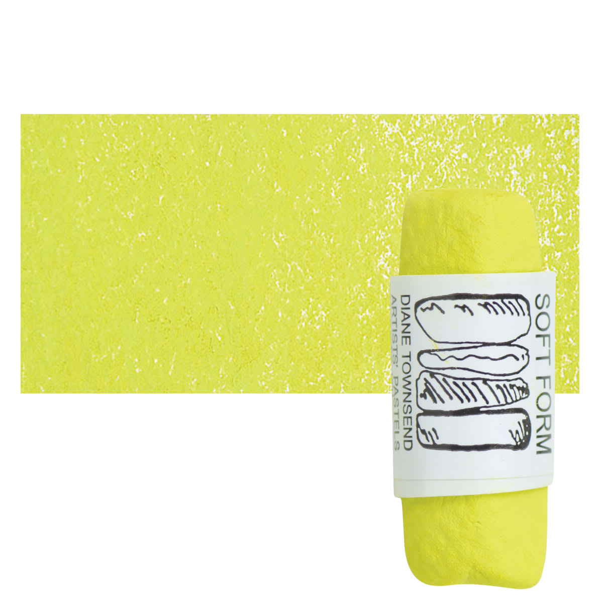 Townsend Artists' Soft Form Pastel - Permanent Green (Light) pastel and swatch