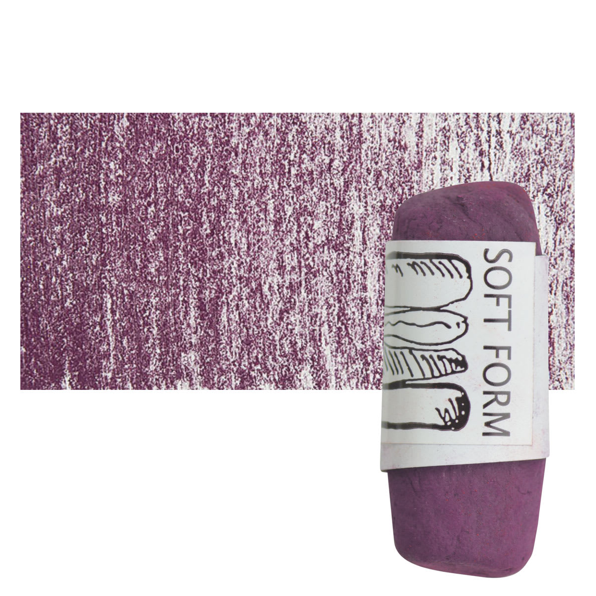 Townsend Artists' Soft Form Pastel - Quinacridone Magenta (Dark) pastel and swatch