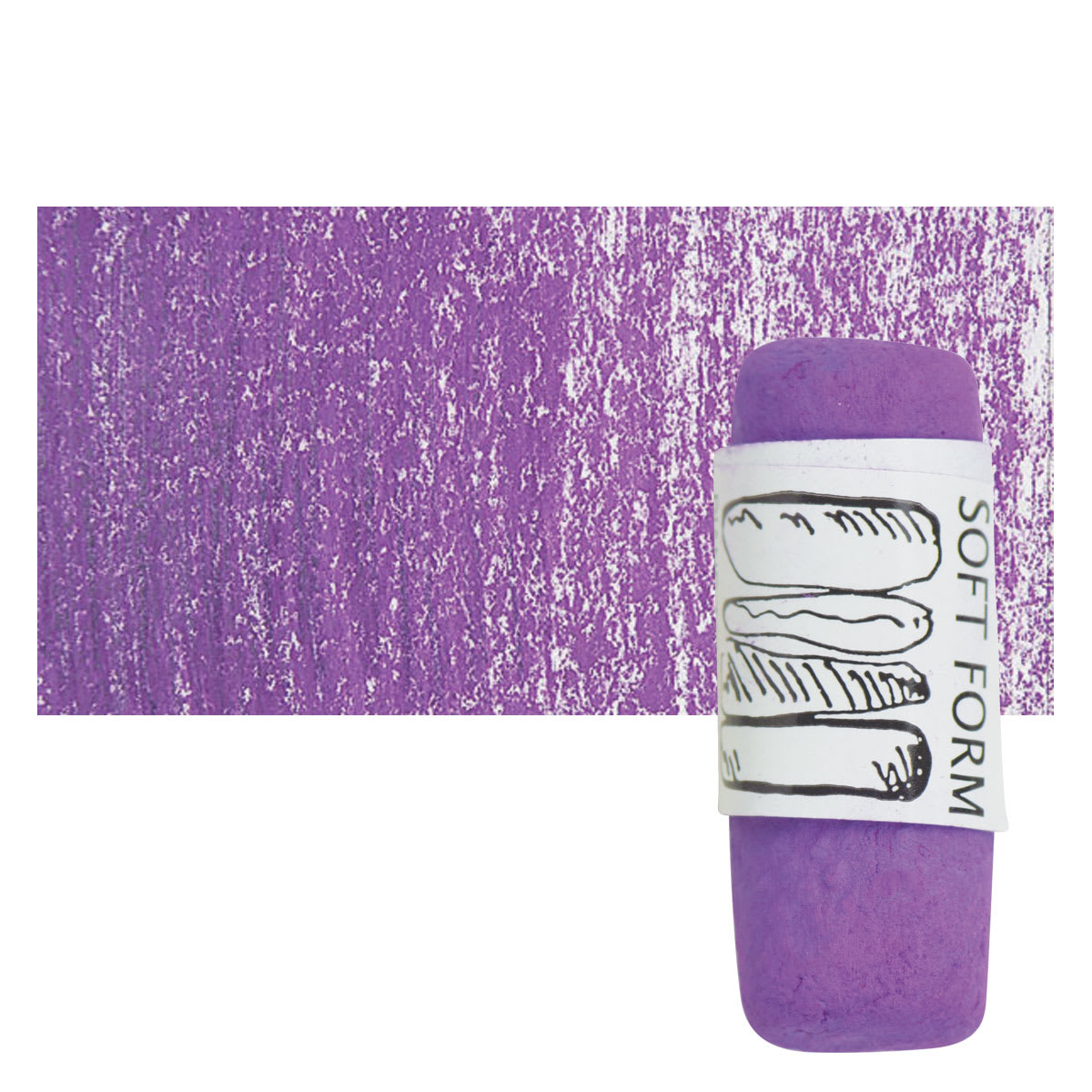 Townsend Artists' Soft Form Pastel - Quinacridone Violet (Light) pastel and swatch