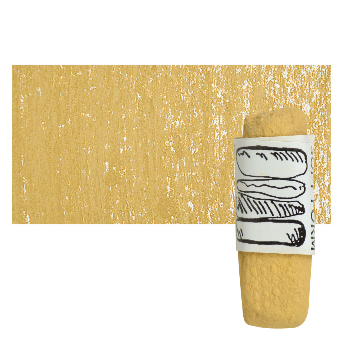 Townsend Artists' Soft Form Pastel - Raw Sienna (Light) pastel and swatch