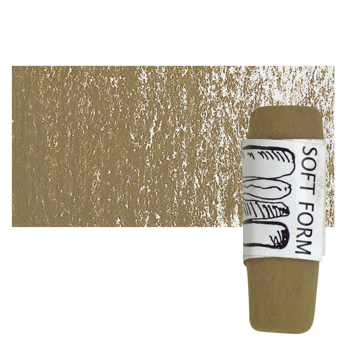 Townsend Artists' Soft Form Pastel - Raw Umber 003 pastel and swatch