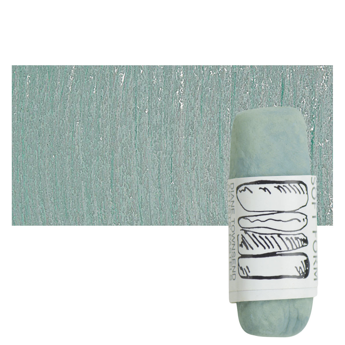 Townsend Artists' Soft Form Pastel - Sage 092L pastel and swatch